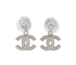 Chanel A12A CC Drop Earrings, back view