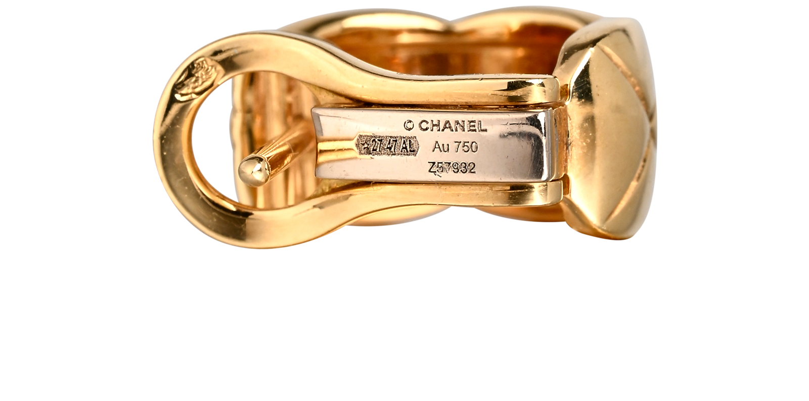 Chanel Coco Crush Earrings, &pound;1,800, Jewellery, Gold, Yellow Gold, Other view