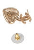 Chanel Pearl Drop Heart Earrings, other view