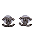 Chanel CC logo Crystral Stud Earrings, &pound;210, Accessories, Silver, Silver, Front view
