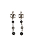 Chanel CC Pewter 2015 Drop Earrings, back view