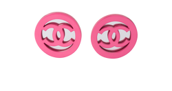 Chanel Vintage 25 CC Round Clip-On Earrings