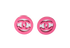 Chanel Vintage 25 CC Round Clip-On Earrings, £395, Jewellery, Pink, Acrylic Plastic, Front view