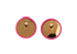 Chanel Vintage 25 CC Round Clip-On Earrings, £395, Jewellery, Pink, Acrylic Plastic, Back view