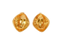 Chanel 1980 Square Clip On Earrings, &pound;420, Jewellery, Gold, Brass, Back view