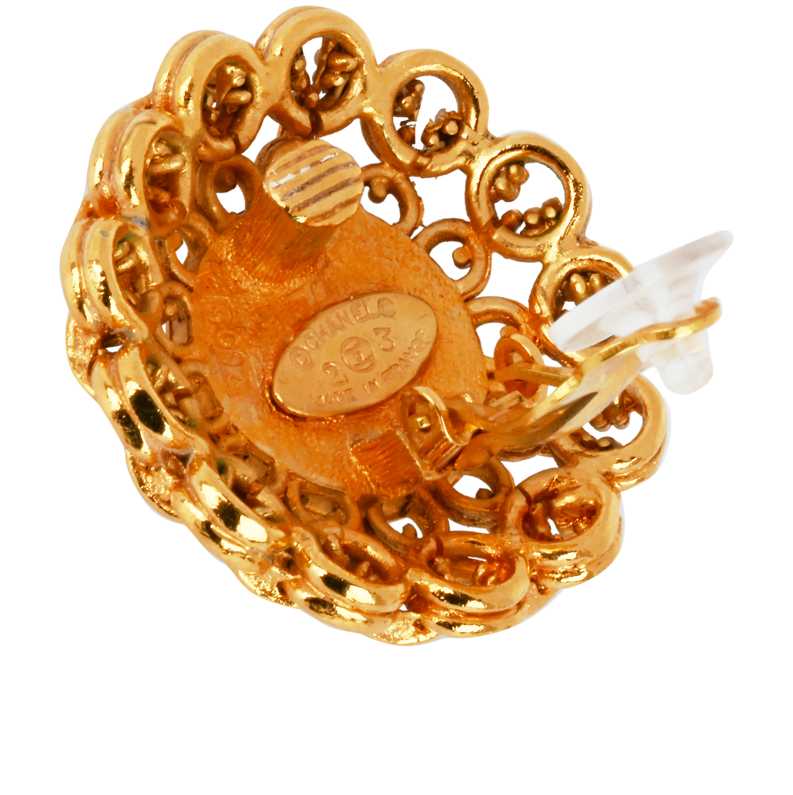 Chanel 1984 Chain Link Clip On Earrings, &pound;375, Jewellery, Gold, Brass, Other view