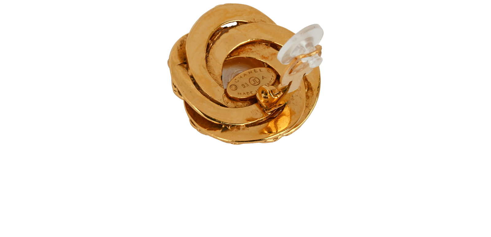 Chanel 93A Floral Twisted CC Clip On Earrings, &pound;350, Jewellery, Gold, Brass, Other view