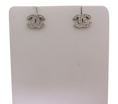 Chanel CC Earrings, front view