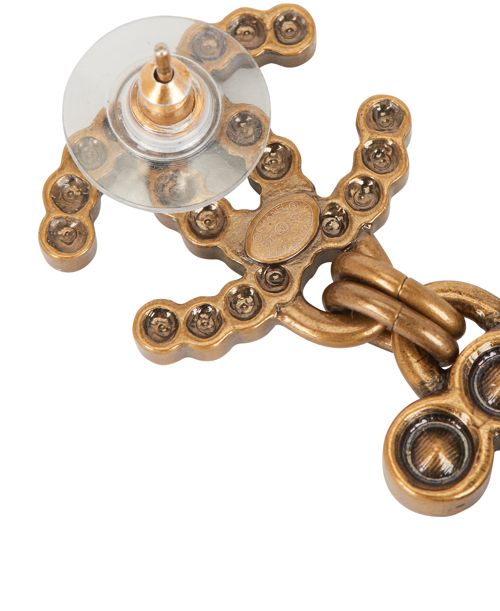 Chanel B20S CC & Number 5 Earrings, &pound;850, Jewellery, Gold, Brass, Other view