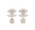 Chanel R20V CC Crystal Drop Earrings, front view