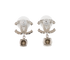 Chanel R20V CC Crystal Drop Earrings, back view