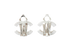 Chanel 08V CC Crystal Earrings, £420, Jewellery, Silver, Brass/Crystal, Back view