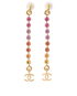 Chanel A24C CC Rainbow Earrings, front view