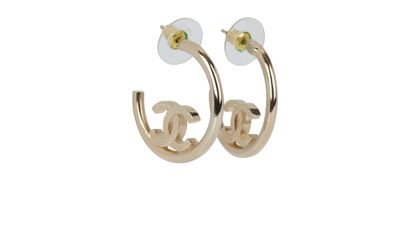 Chanel A22 P CC Hoop Earrings, front view