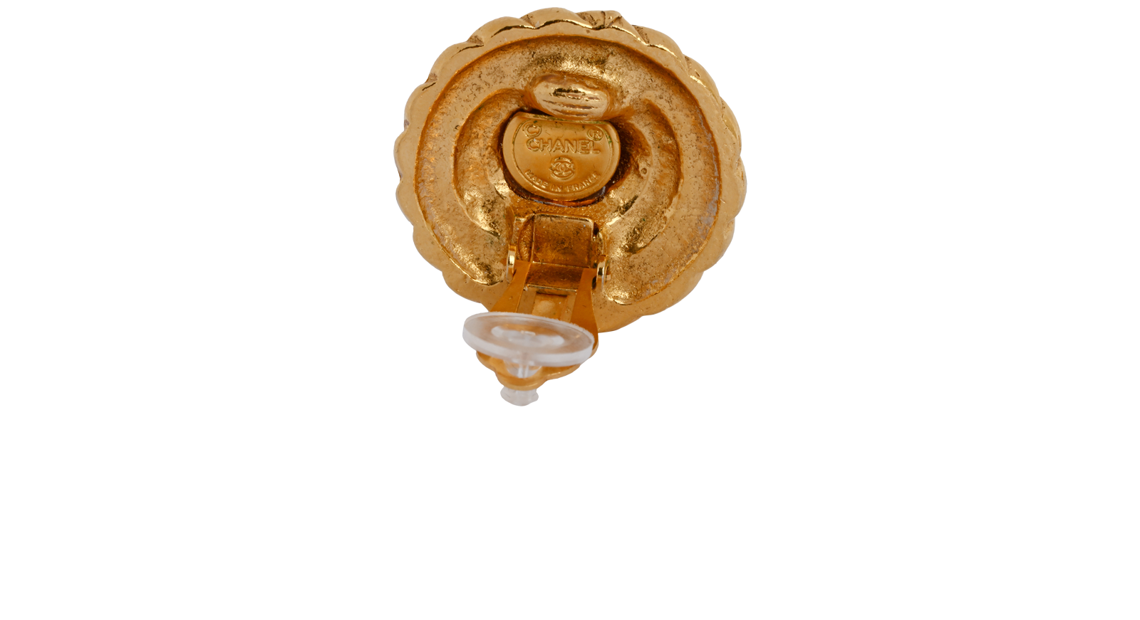 Chanel 1980 CC Twisted Clip On Earrings, &pound;550, Jewellery, Gold, Brass, Other view