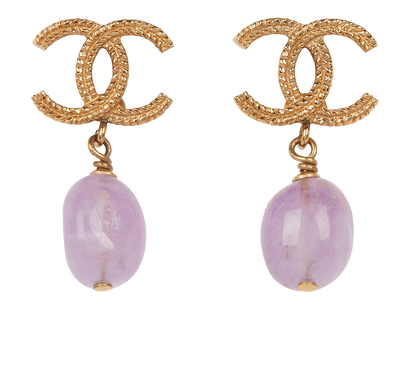 Chanel A11 CC Crystal Earrings, front view