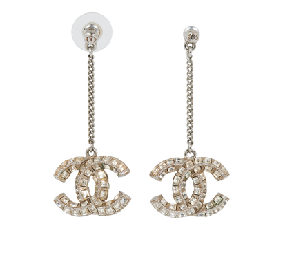 Chanel CC Drop Earrings, front view