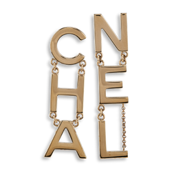 Chanel B20 Letter Drop Earrings, Brass, Gold, B/DB, 2*