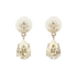 Chanel CC Teardrop Crystal Earrings, front view
