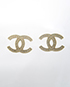 Chanel Moscova CC Stud Earrings, front view