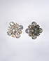 Chanel Crystal CC Logo Stud Earrings, front view