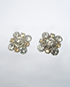 Chanel Crystal CC Logo Stud Earrings, side view