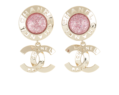 Chanel CC Iridescent Earrings, front view