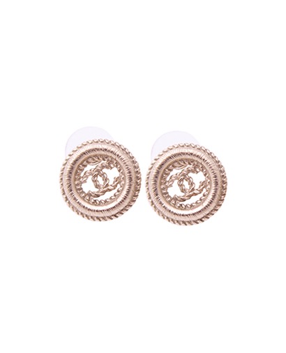 Chanel Round CC Studs, front view