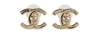 Chanel CC Turnlock Earrings, front view