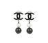 Chanel CC A/W 2015 Pearl Drop Earrings, front view