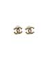 Chanel Twisted CC Studs, &pound;295, Jewellery, Gold, Front view