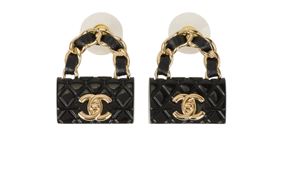 Chanel Classic Flap Bag Earrings, front view