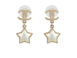 Chanel Star Pearl Earrings