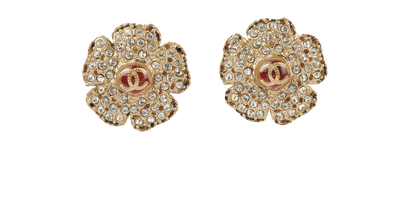 Chanel Autumn 2019 Camellia Earrings, front view