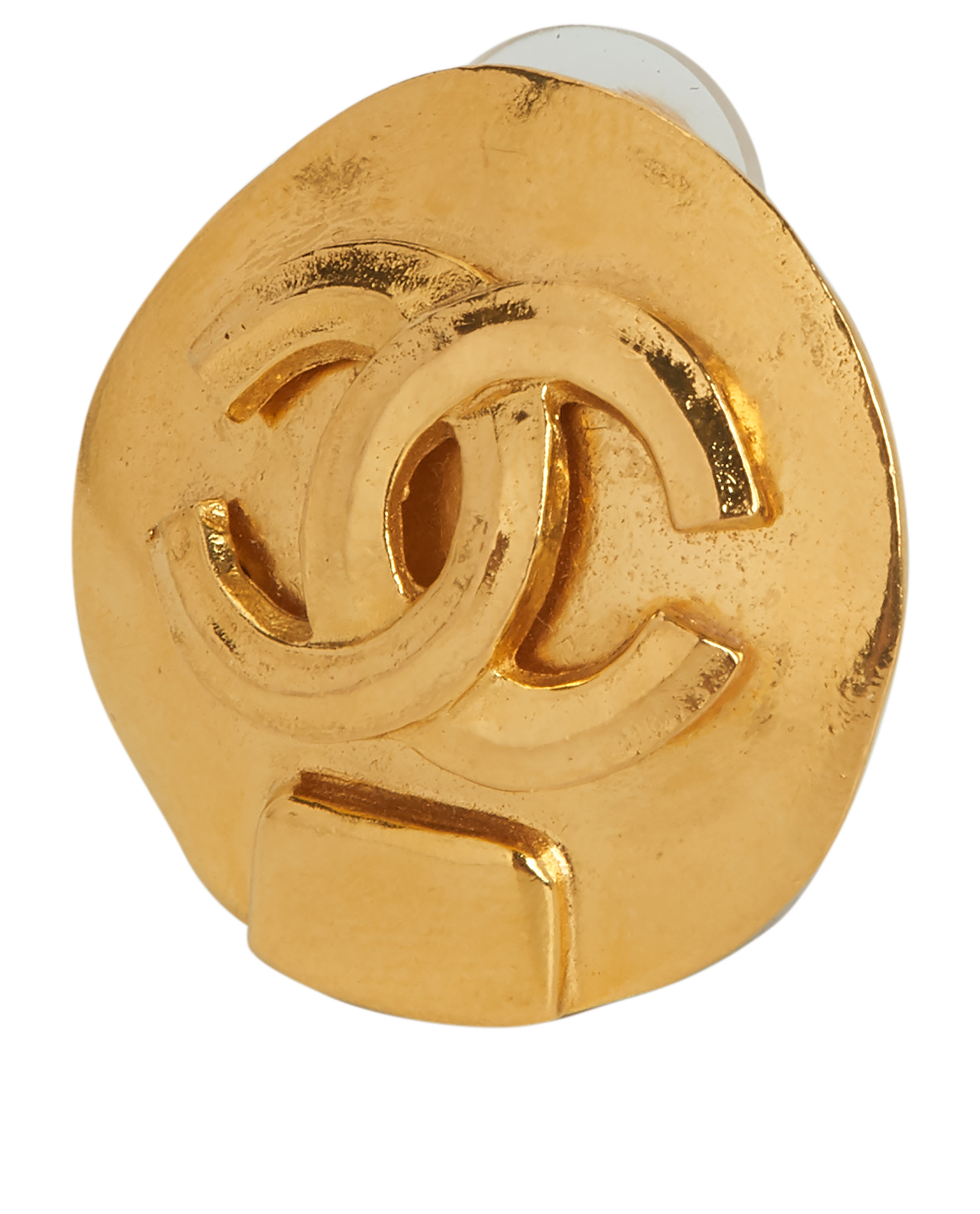 Chanel CC Clip On Earrings, &pound;495, Jewellery, Gold, Brass, Other view