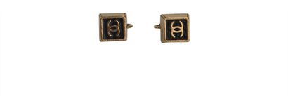 Chanel Square CC Clip On Earrings, front view