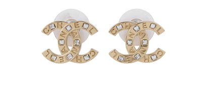 Chanel CC Earrings, &pound;650, Jewellery, Gold, Brass, Front view
