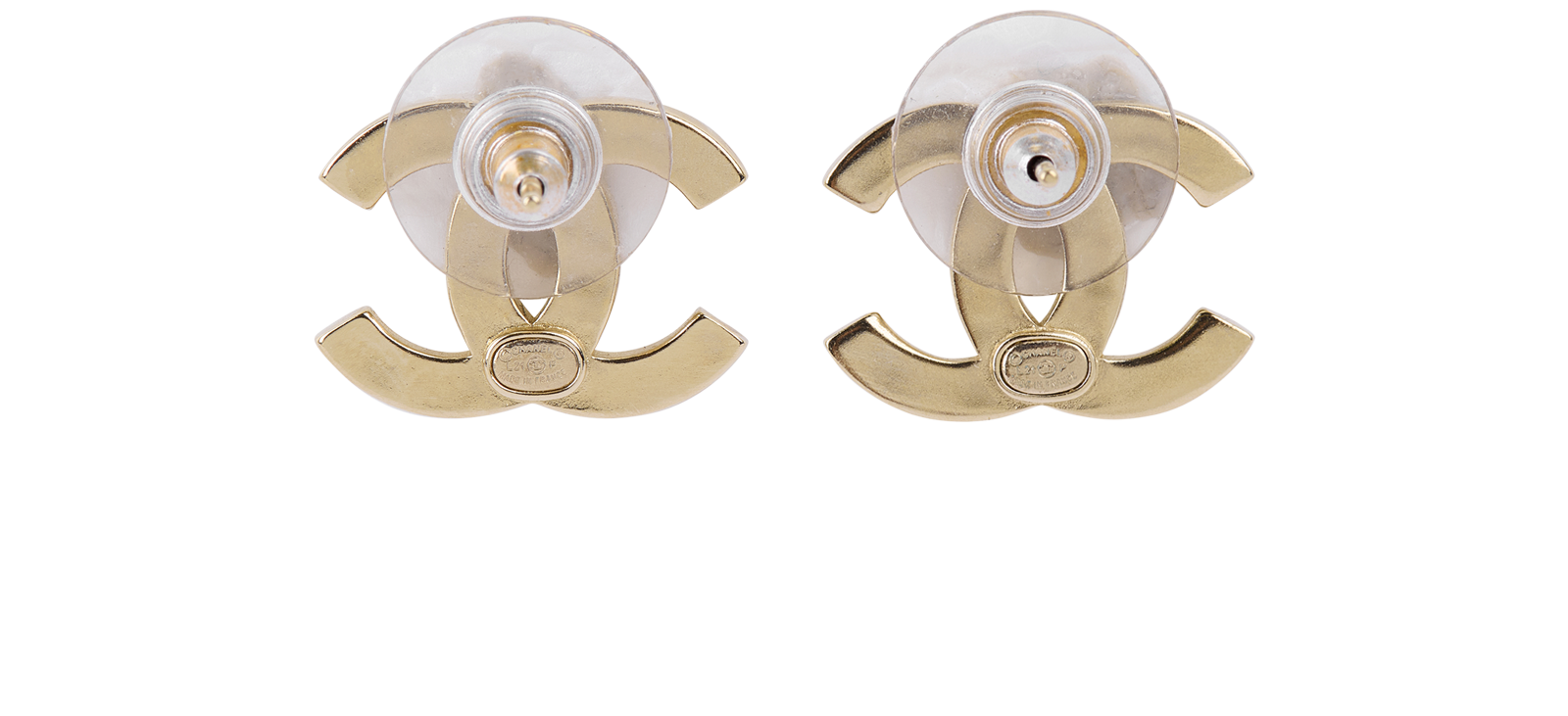 Chanel CC Earrings, &pound;650, Jewellery, Gold, Brass, Back view