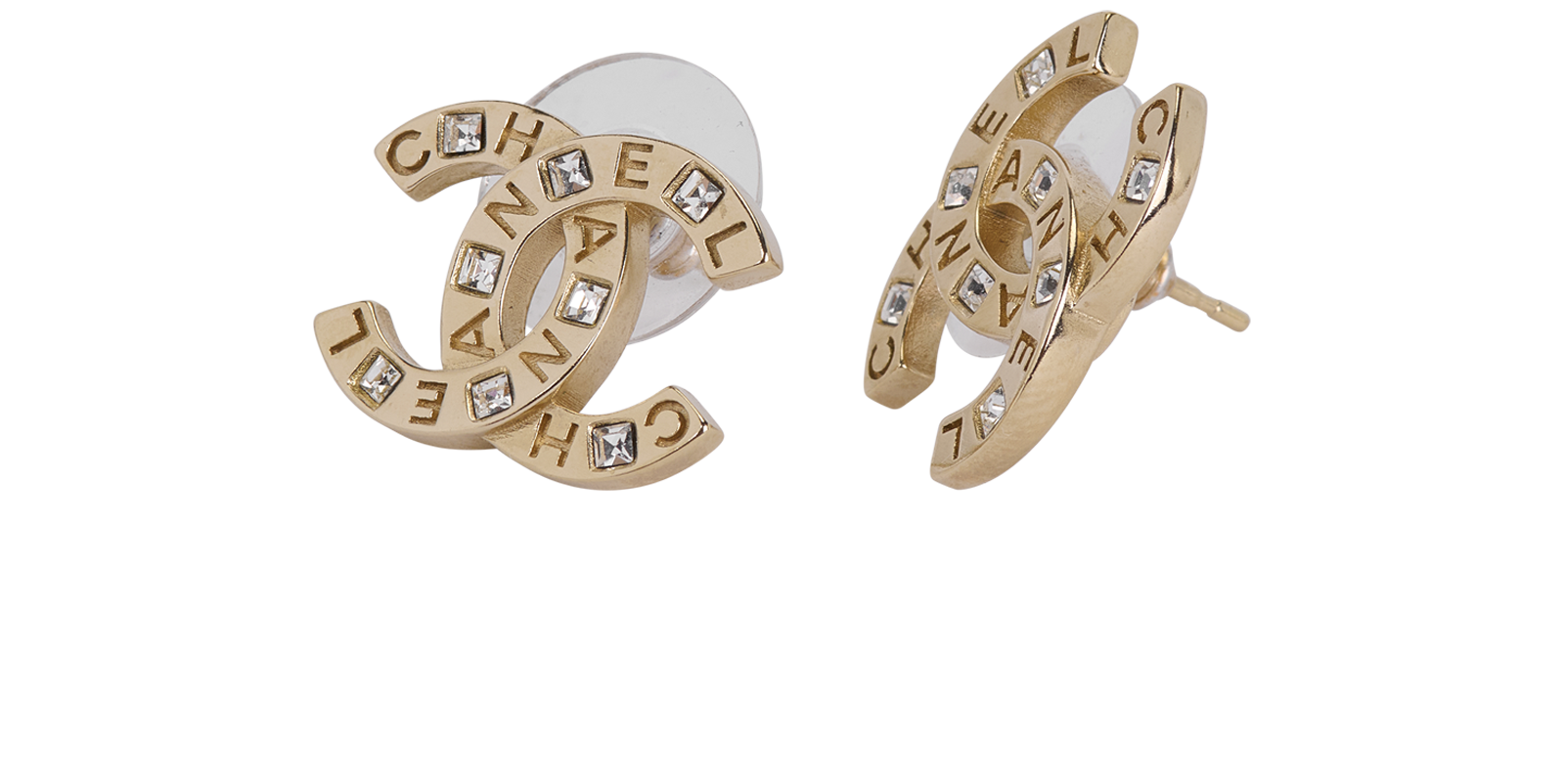 Chanel CC Earrings, &pound;650, Jewellery, Gold, Brass, Other view