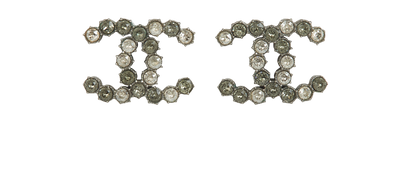 Chanel B16V Earrings, &pound;375, Jewellery, Silver, Brass, Front view