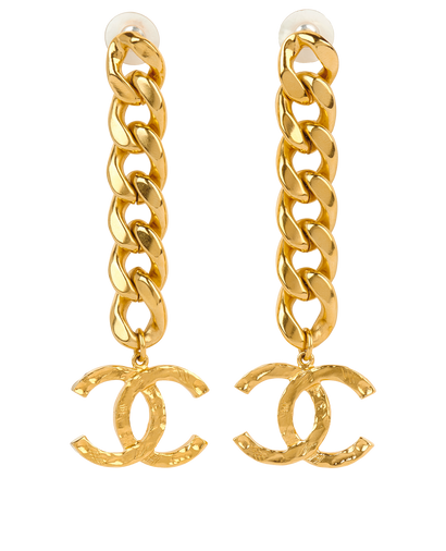 Chanel CC Chain Drop Earrings, front view