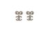 Chanel CC Bow Stud Earrings, front view