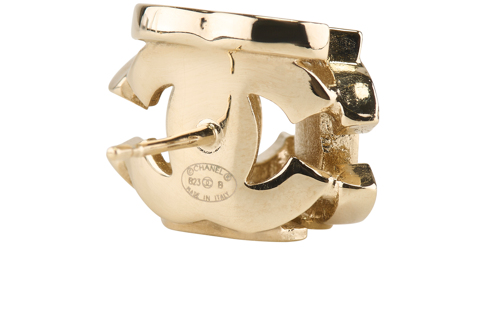 Chanel B23B Embellished CC Earrings, &pound;450, Jewellery, Gold, Brass, Other view