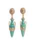 Chanel Ancient Greek Urn Drop Earrings, front view