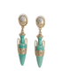 Chanel Ancient Greek Urn Drop Earrings, back view