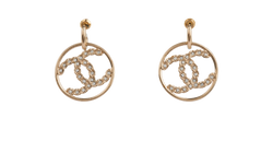 Chanel CC Hoop Earrings, Metal, Gold, MIF, B, 2*