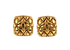 Chanel Vintage 2.5 CC Square Clip On Earrings, &pound;420, Jewellery, Gold, Brass, Front view