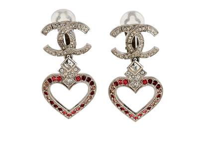 Chanel A16K Earrings, &pound;480, Jewellery, Silver, Brass, Front view