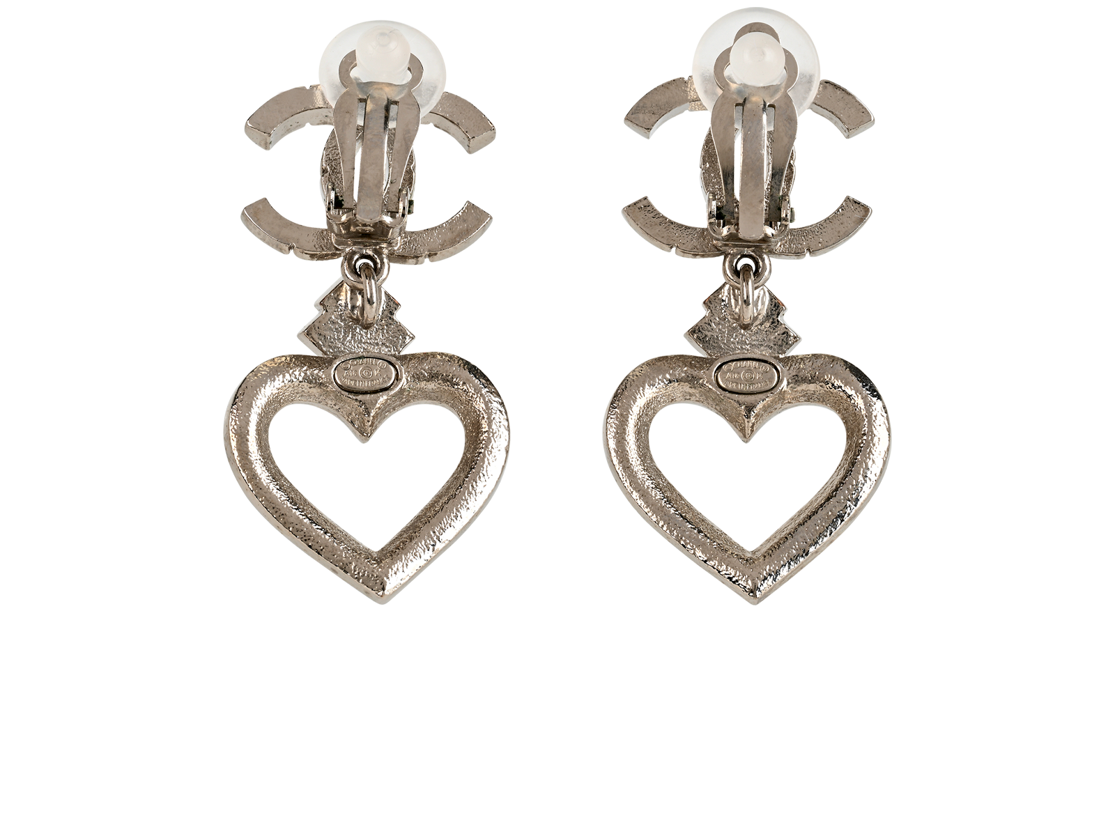 Chanel A16K Earrings, &pound;480, Jewellery, Silver, Brass, Back view