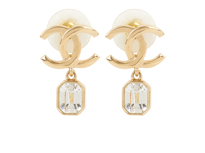 Chanel CC L23 Crystal Drop Earrings, front view